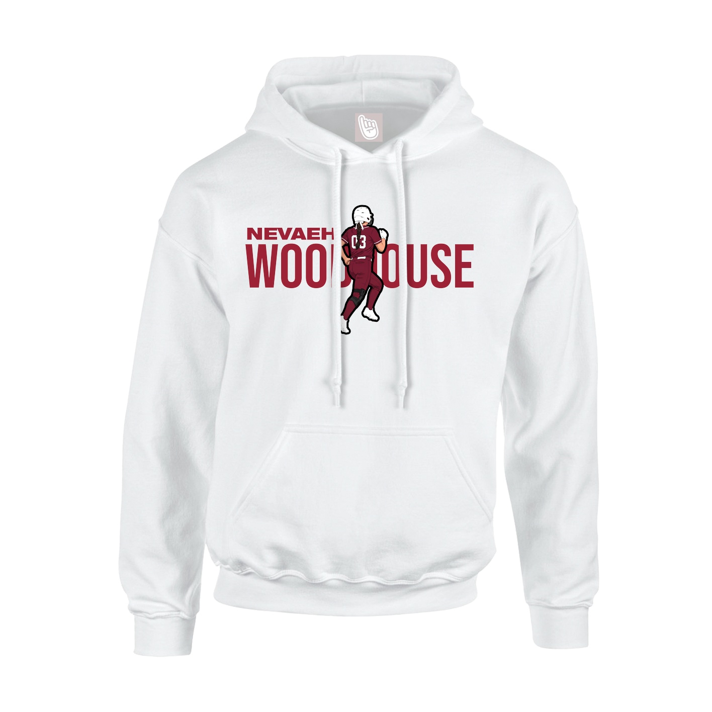 Youth Hoodie — Player Name in White