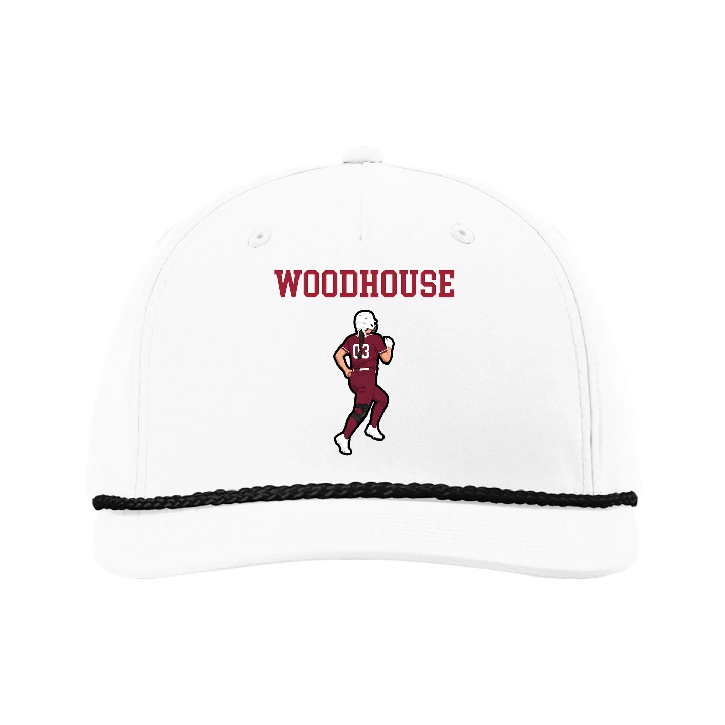 Five-Panel Classic Rope Cap — Shirsey in White