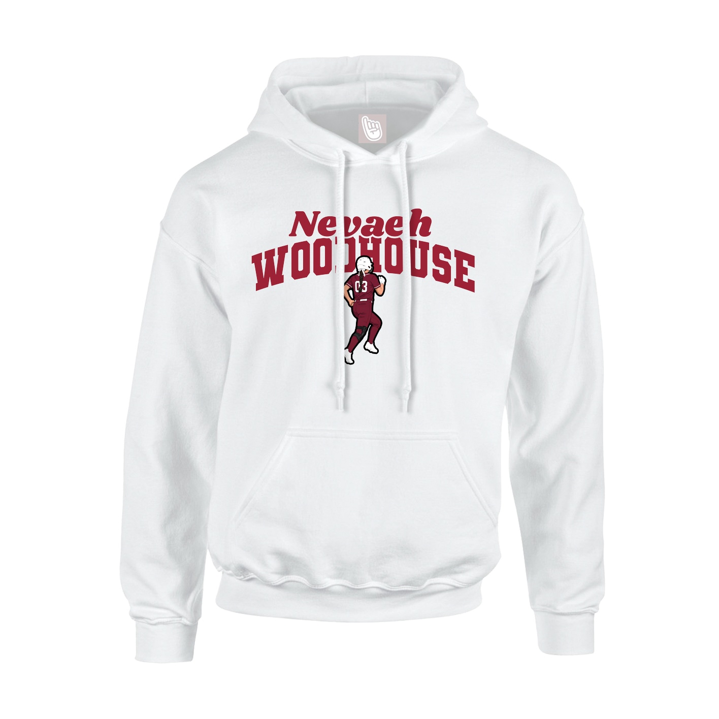 Hoodie — Signature Arch in White