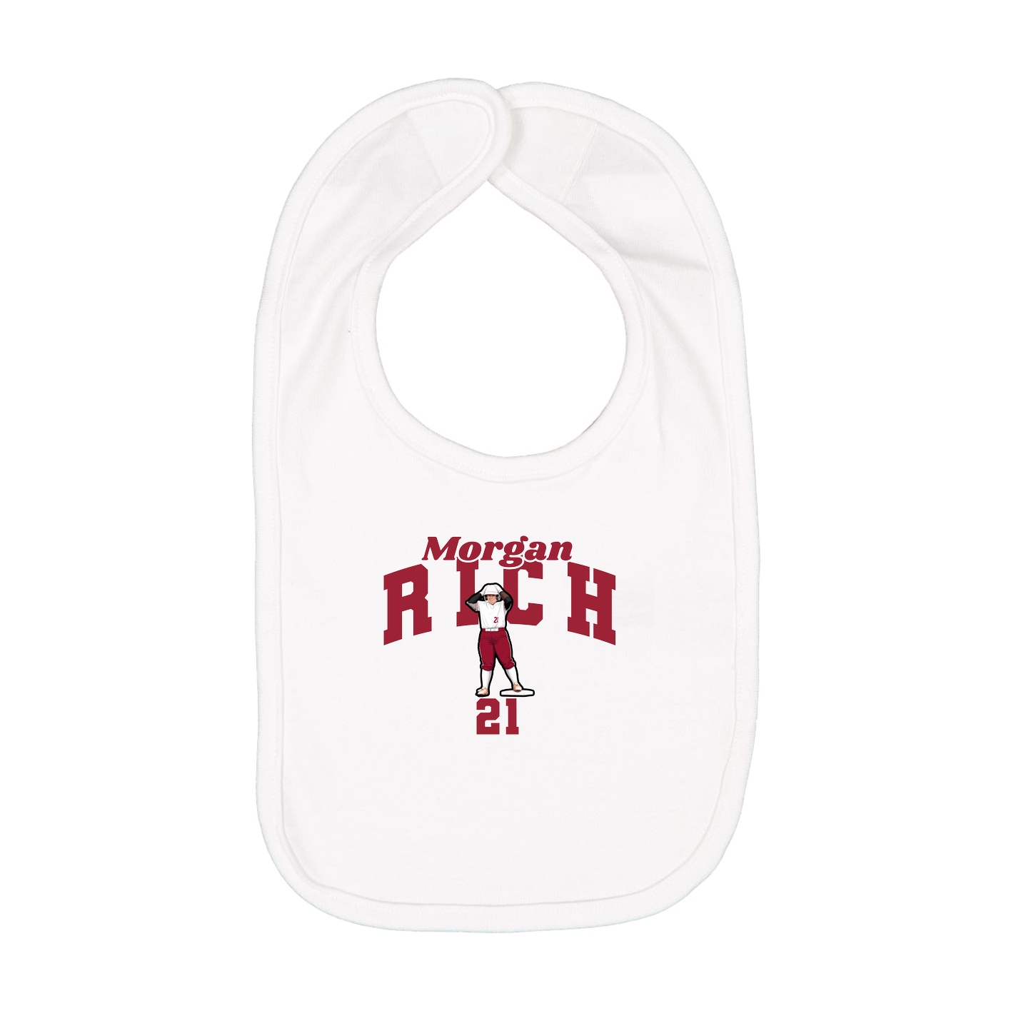 Infant Bib — Signature Arch in White