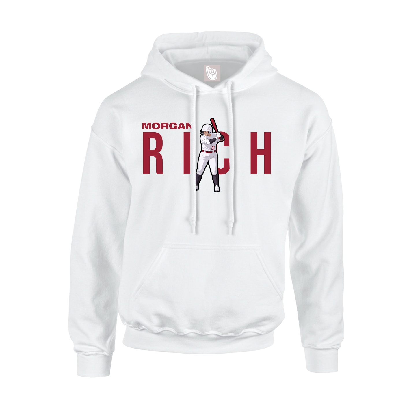 Youth Hoodie — Player Name in White