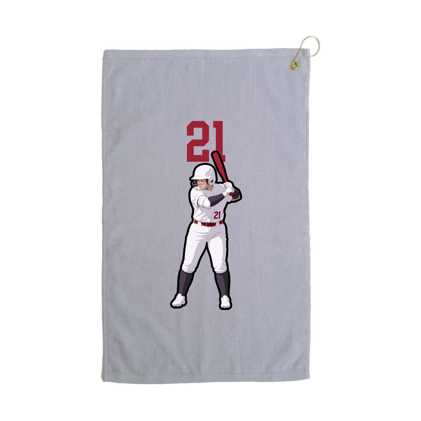Golf Towel — Number Top in Grey