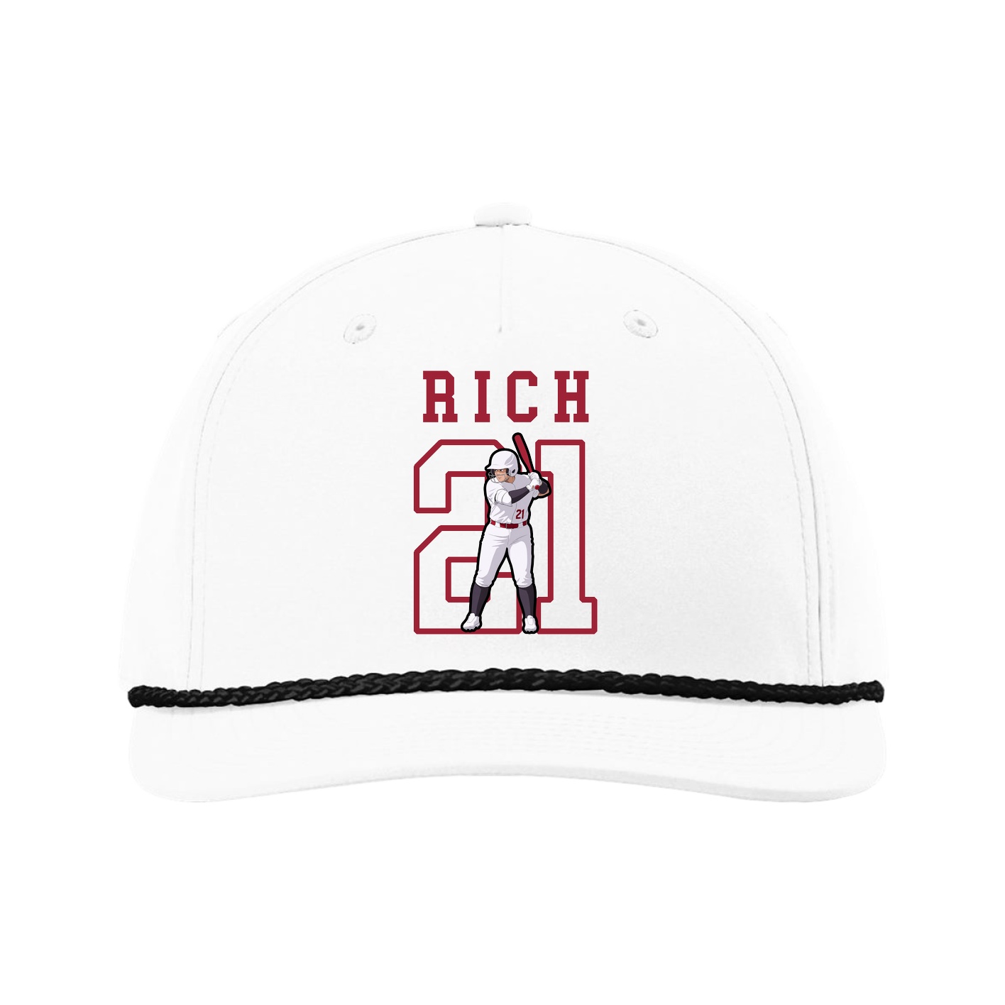Five-Panel Classic Rope Cap — Shirsey in White