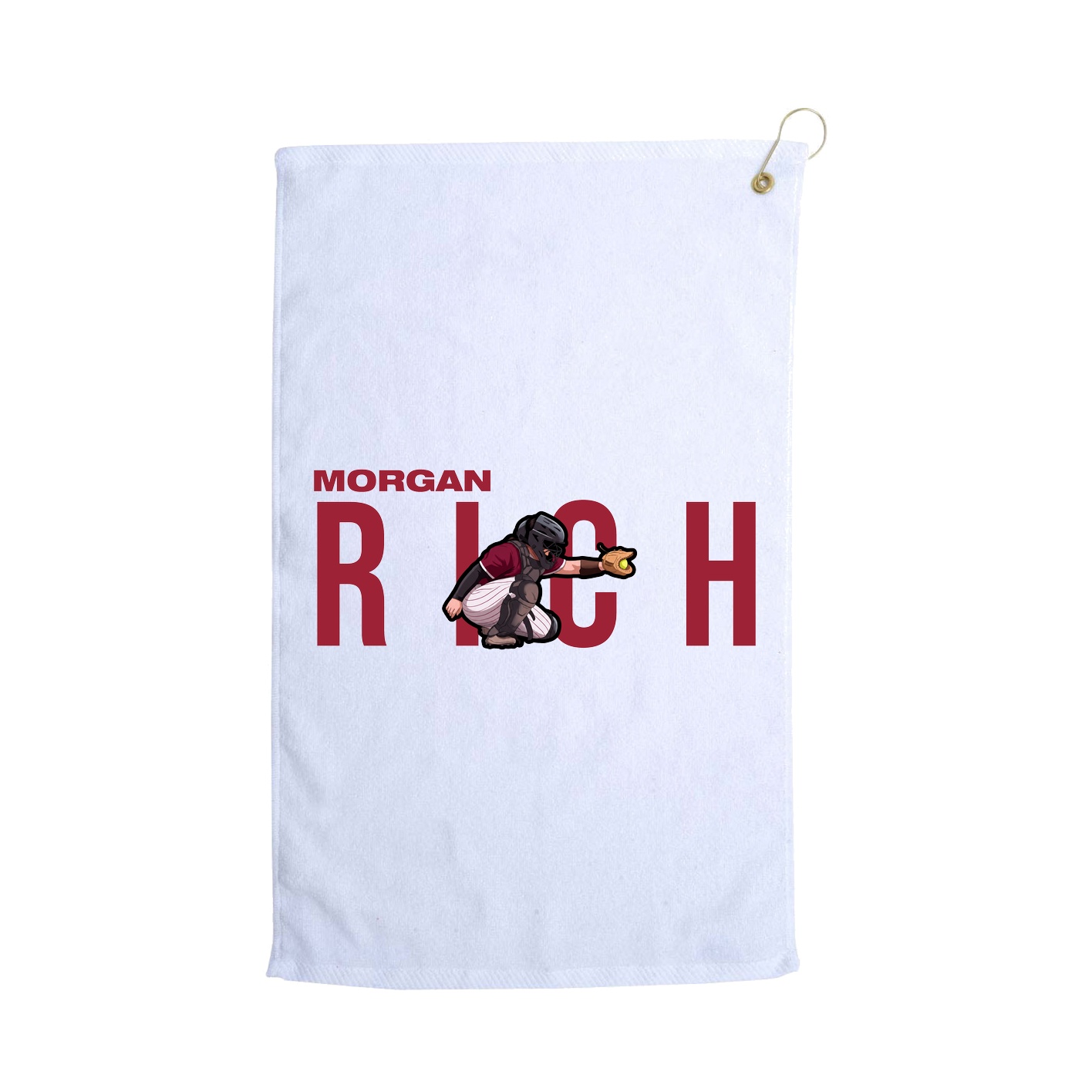 Golf Towel — Player Name in White
