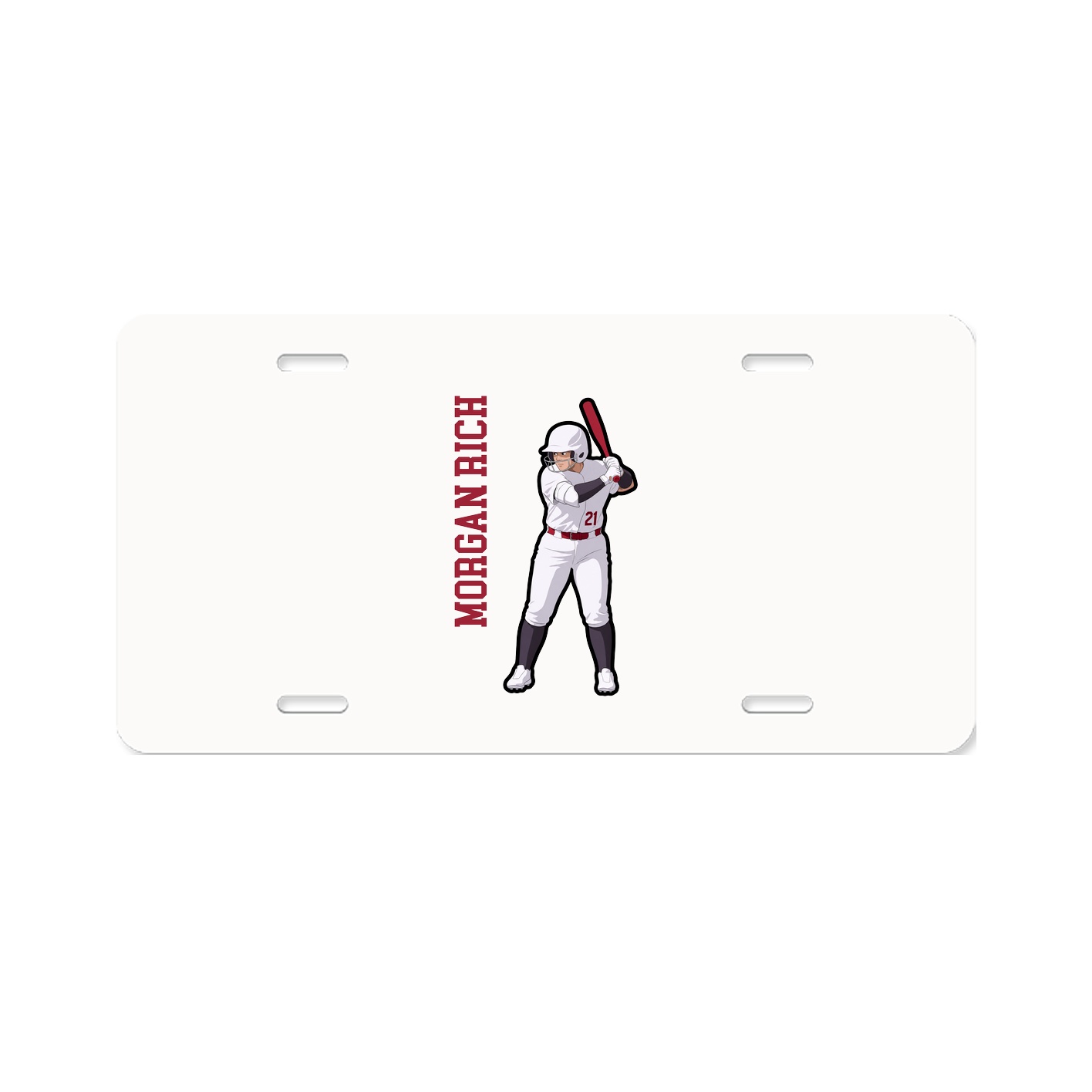 License Plate — Name Vertical in Classic