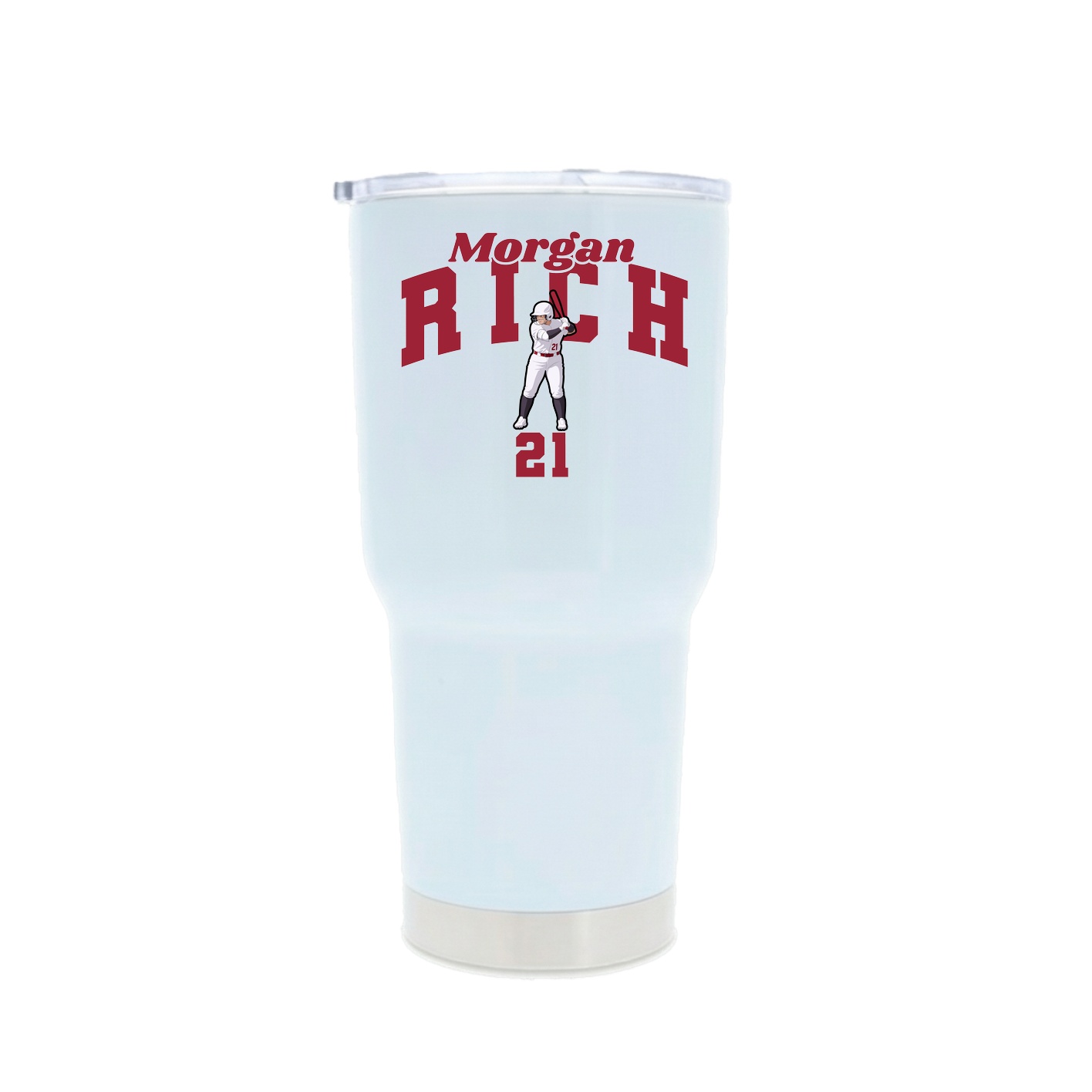 30oz Stainless Steel Tumbler — Signature Arch in White