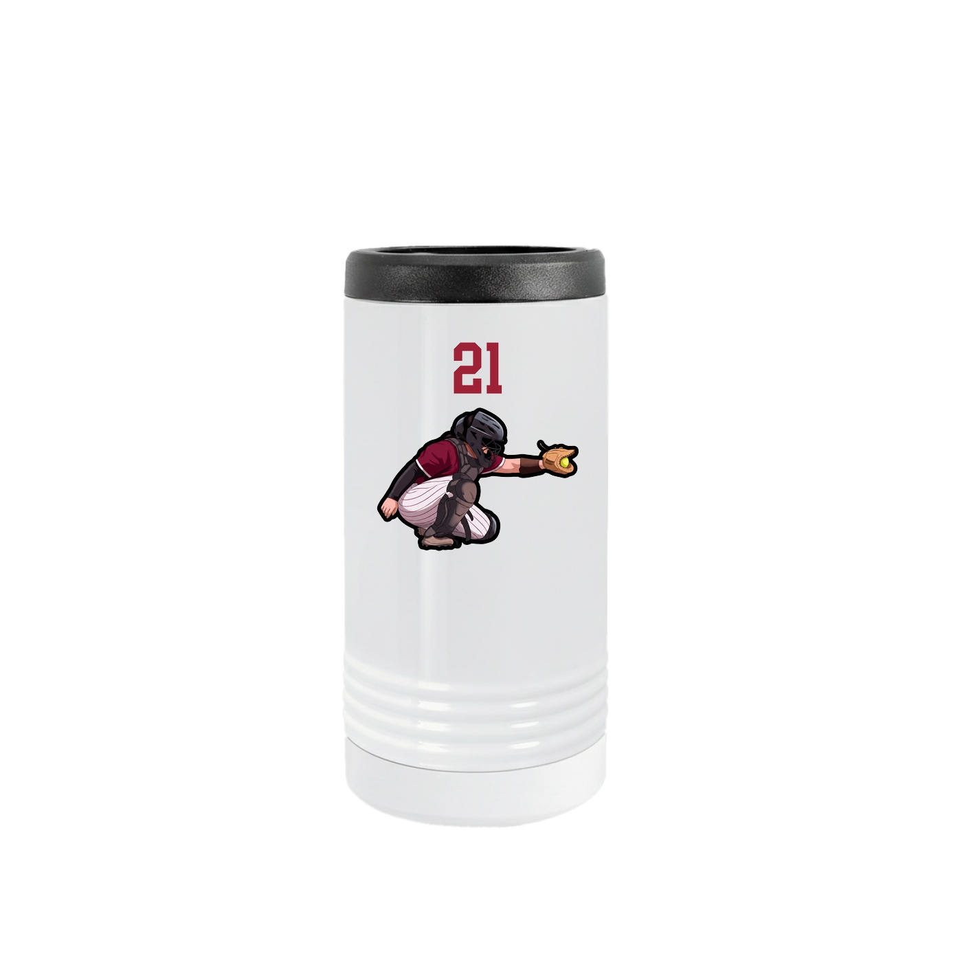 Slim Beverage Holder — Number Top in White