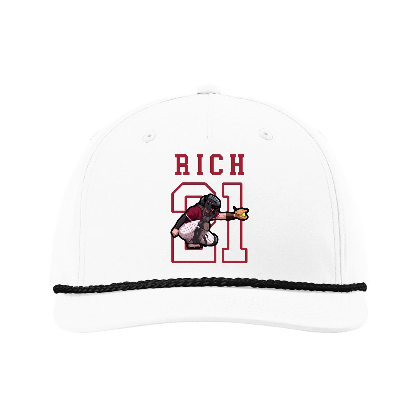 Five-Panel Classic Rope Cap — Shirsey in White