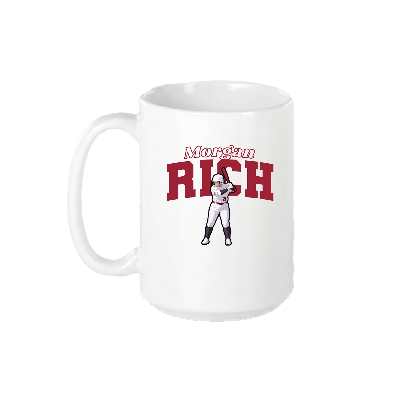 15oz Coffee Mug — Name Arch in White