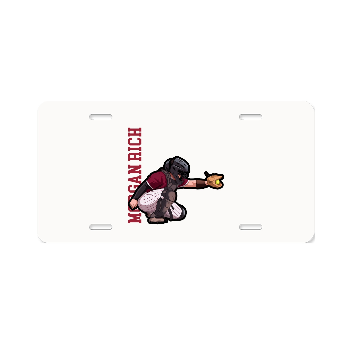 License Plate — Name Vertical in Classic