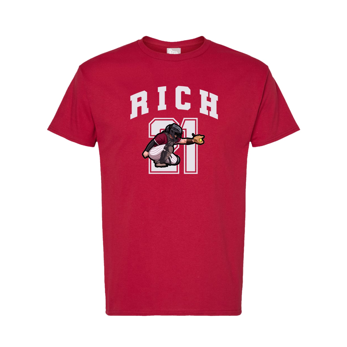 Tee — Number in Crimson
