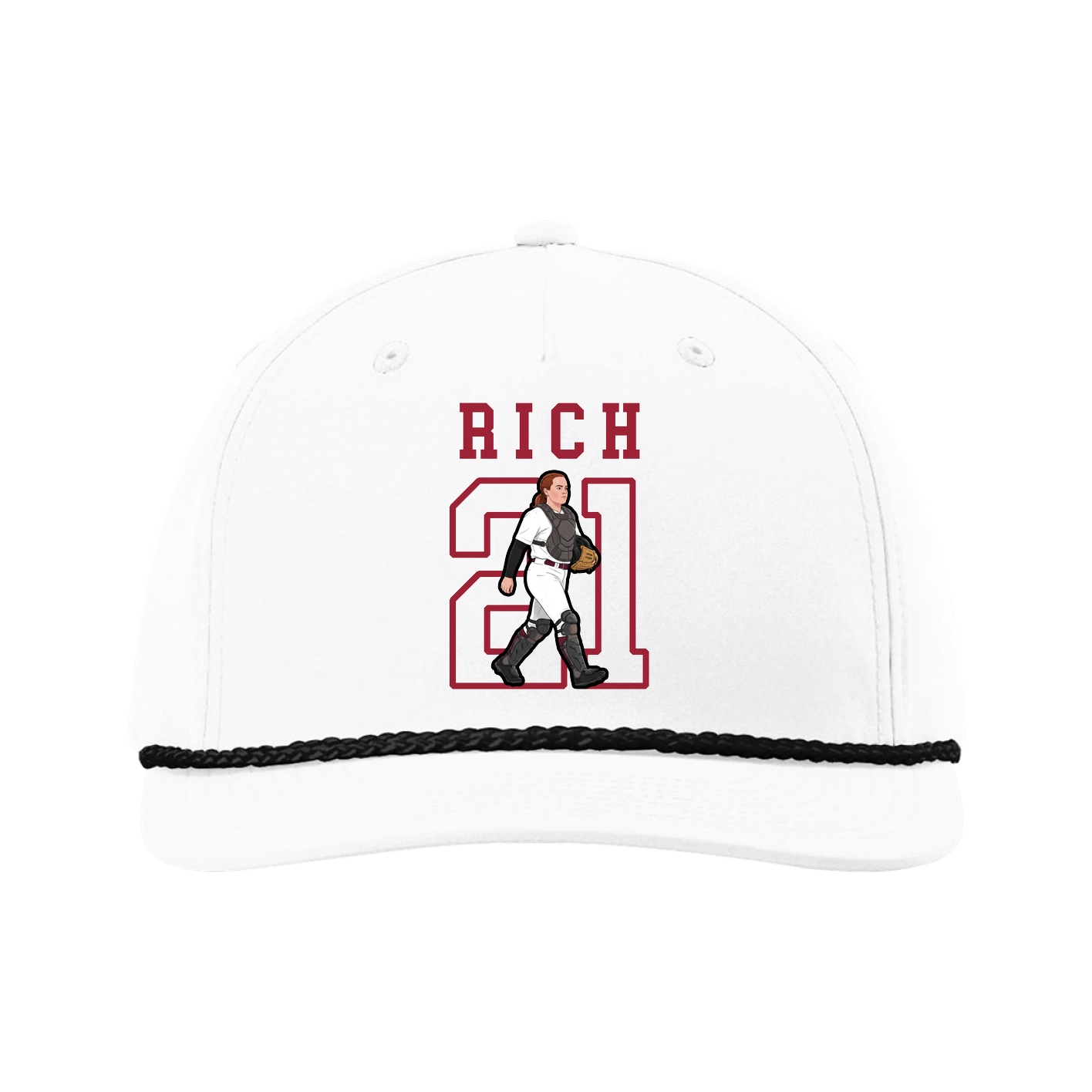 Five-Panel Classic Rope Cap — Shirsey in White