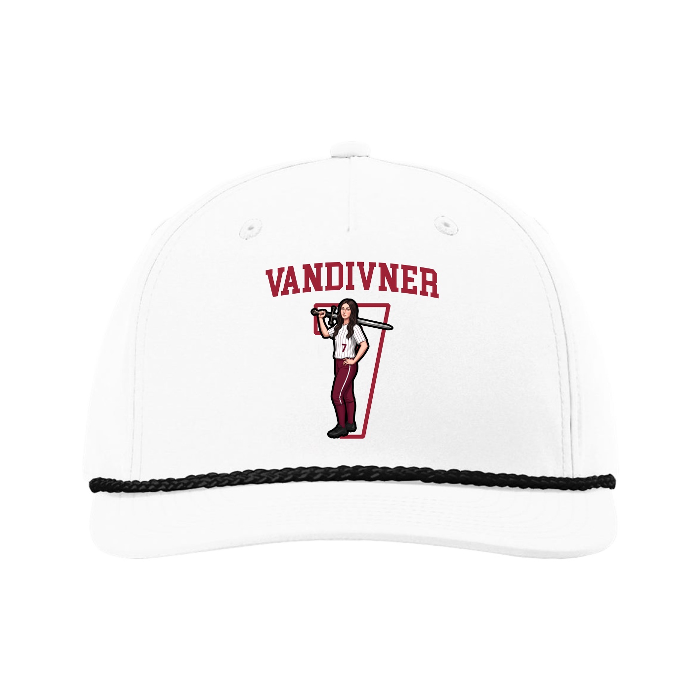 Five-Panel Classic Rope Cap — Shirsey in White
