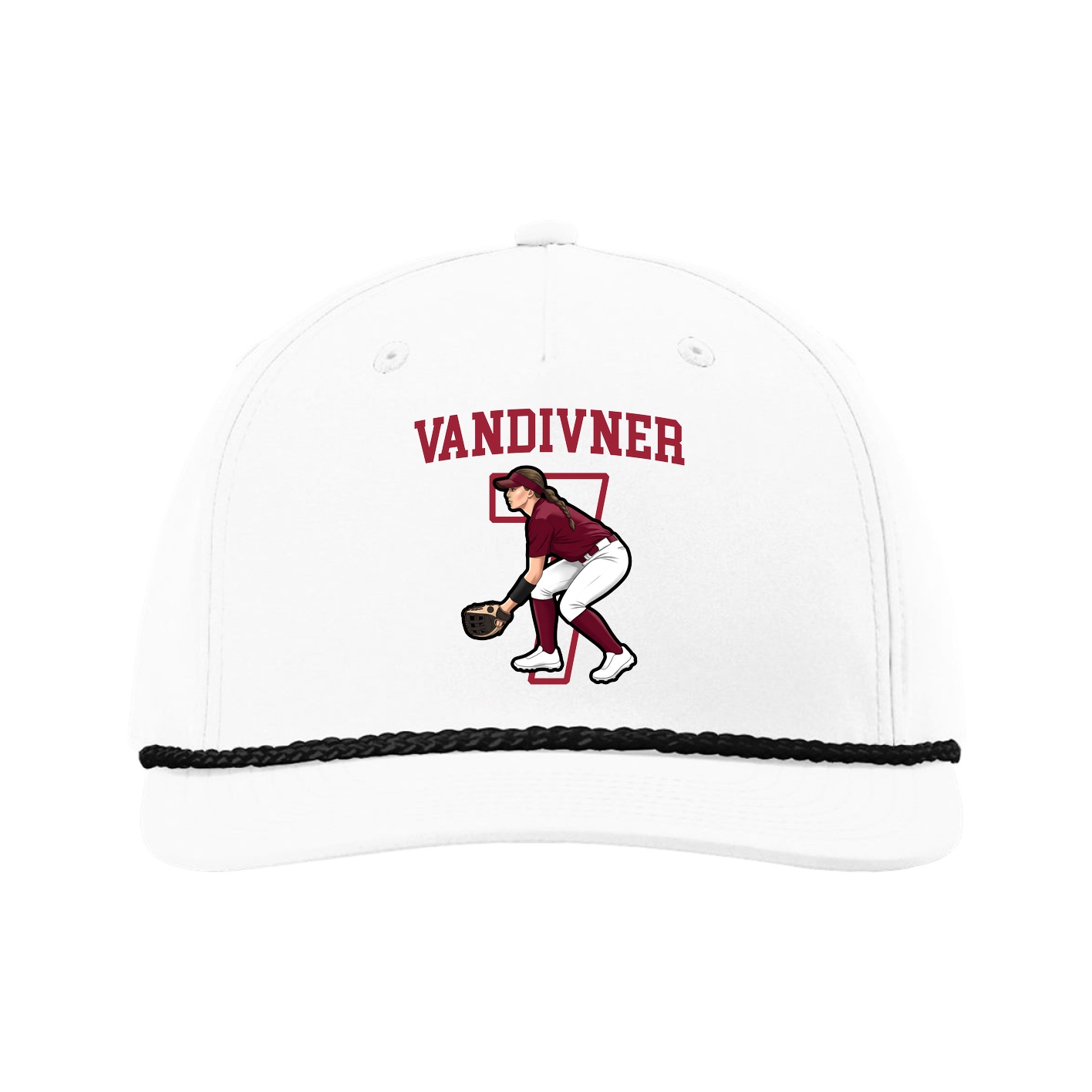 Five-Panel Classic Rope Cap — Shirsey in White