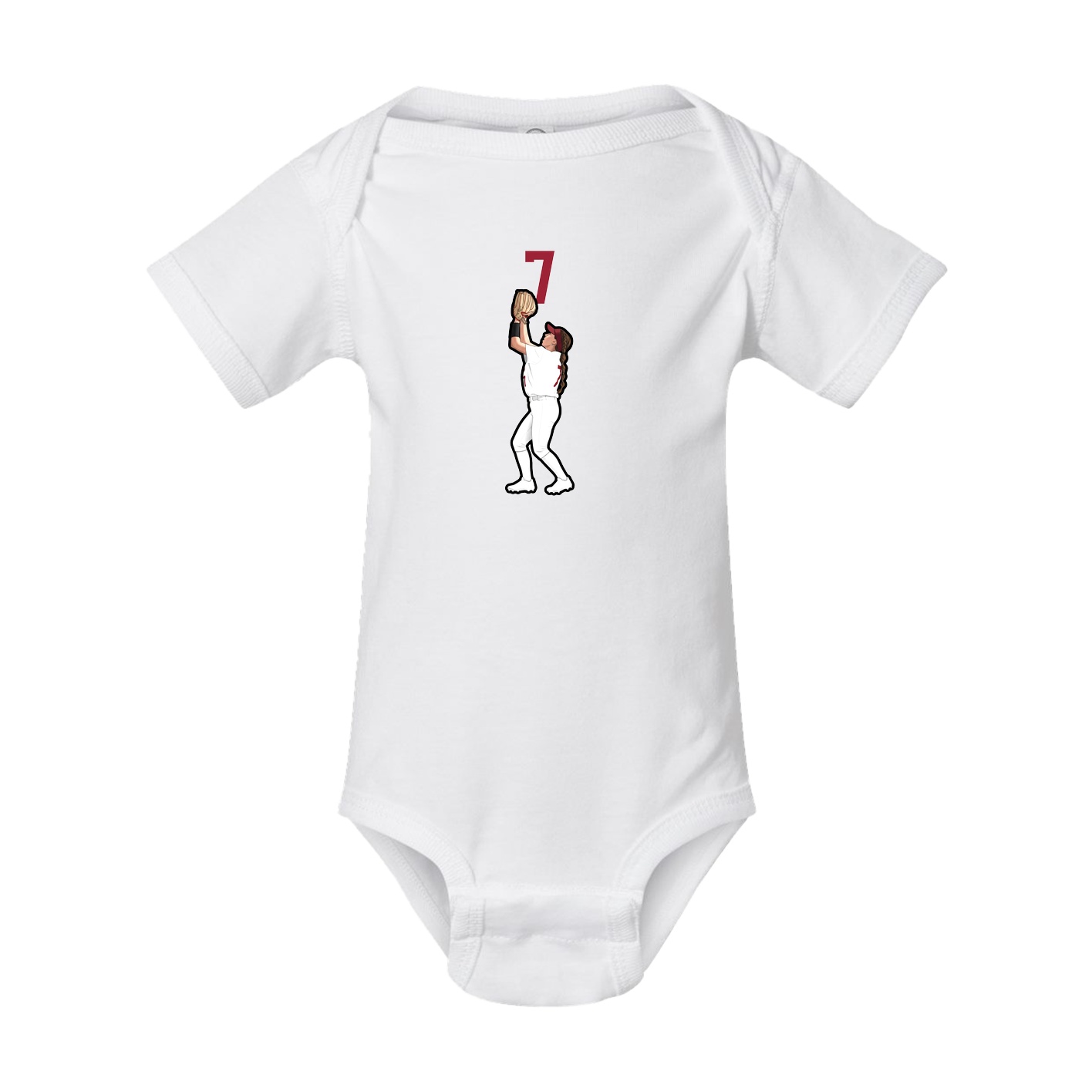 Baby Onesie — Number Top in White