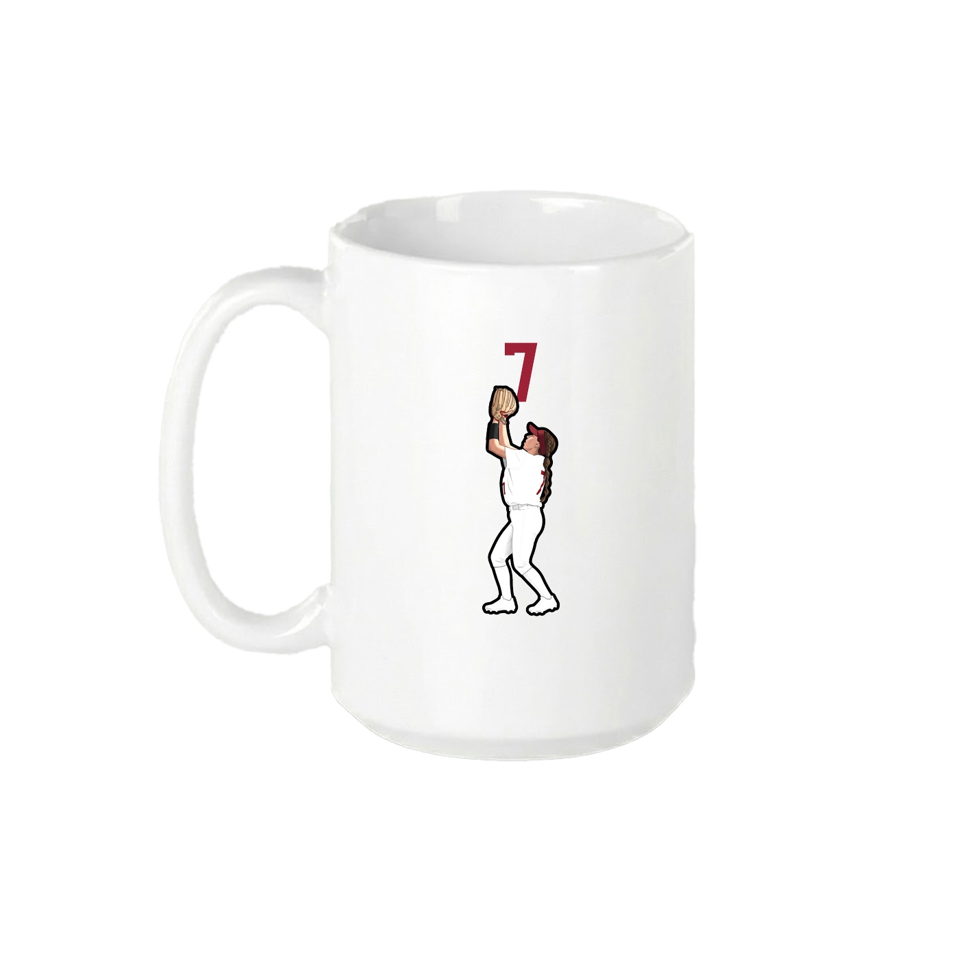 15oz Coffee Mug — Number Top in White