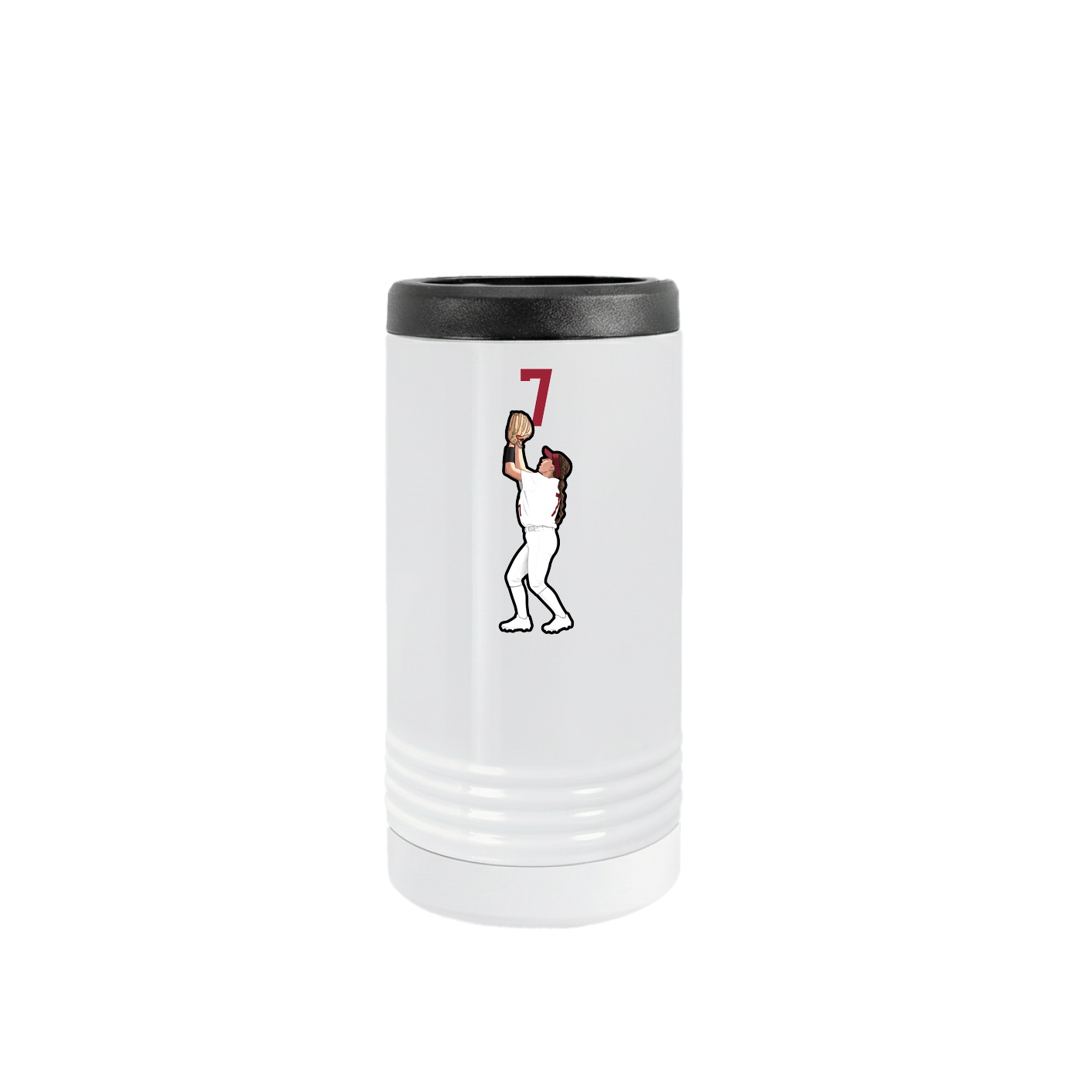 Slim Beverage Holder — Number Top in White