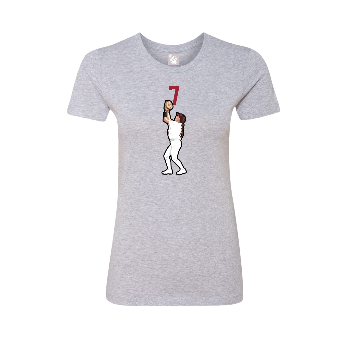 Womens Tee — Number Top in Grey