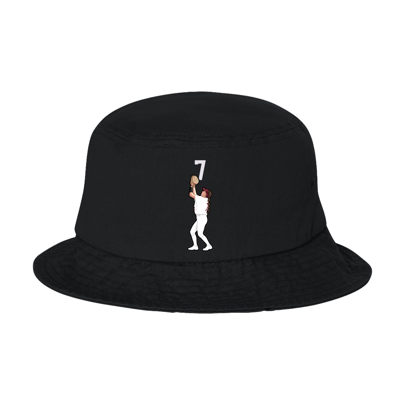 Bucket Cap — Number Top in Black