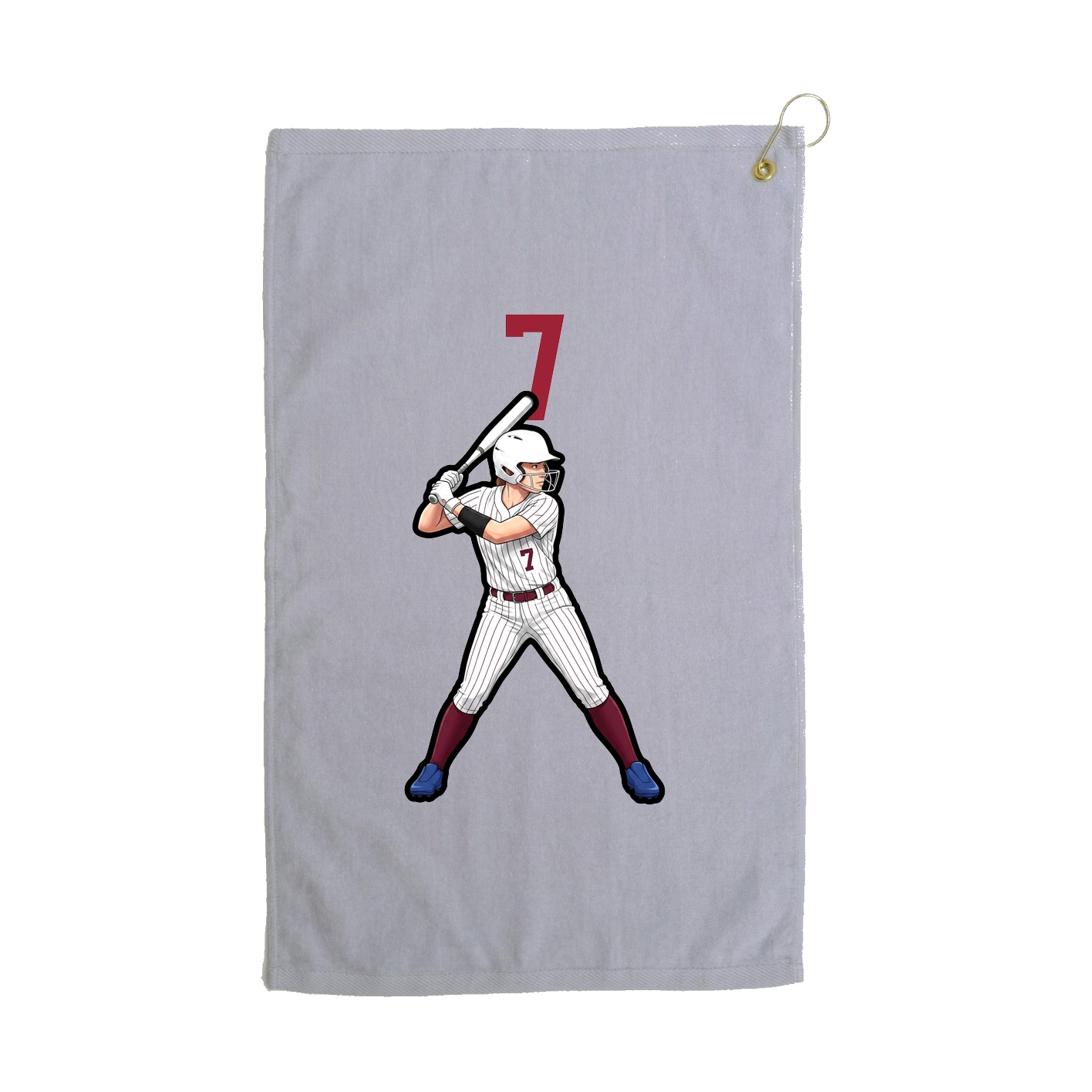 Golf Towel — Number Top in Grey