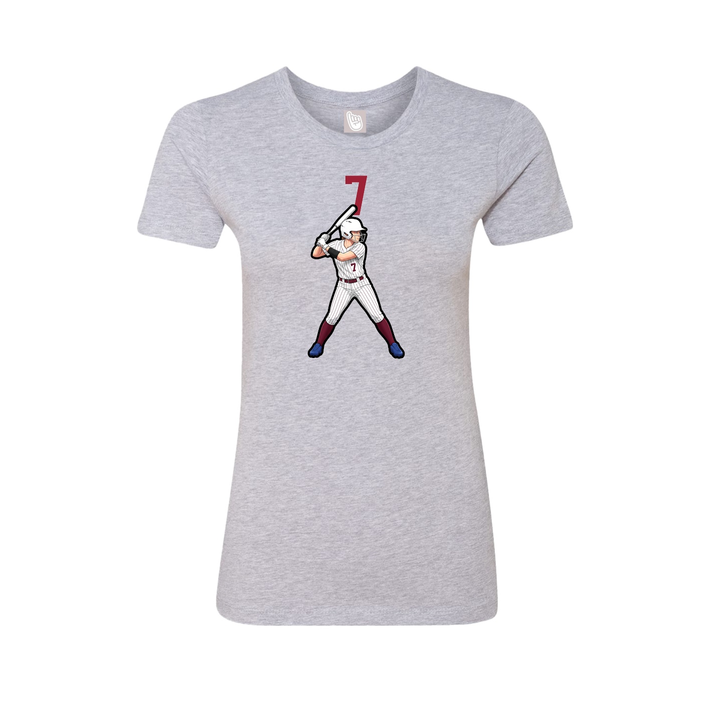 Womens Tee — Number Top in Grey