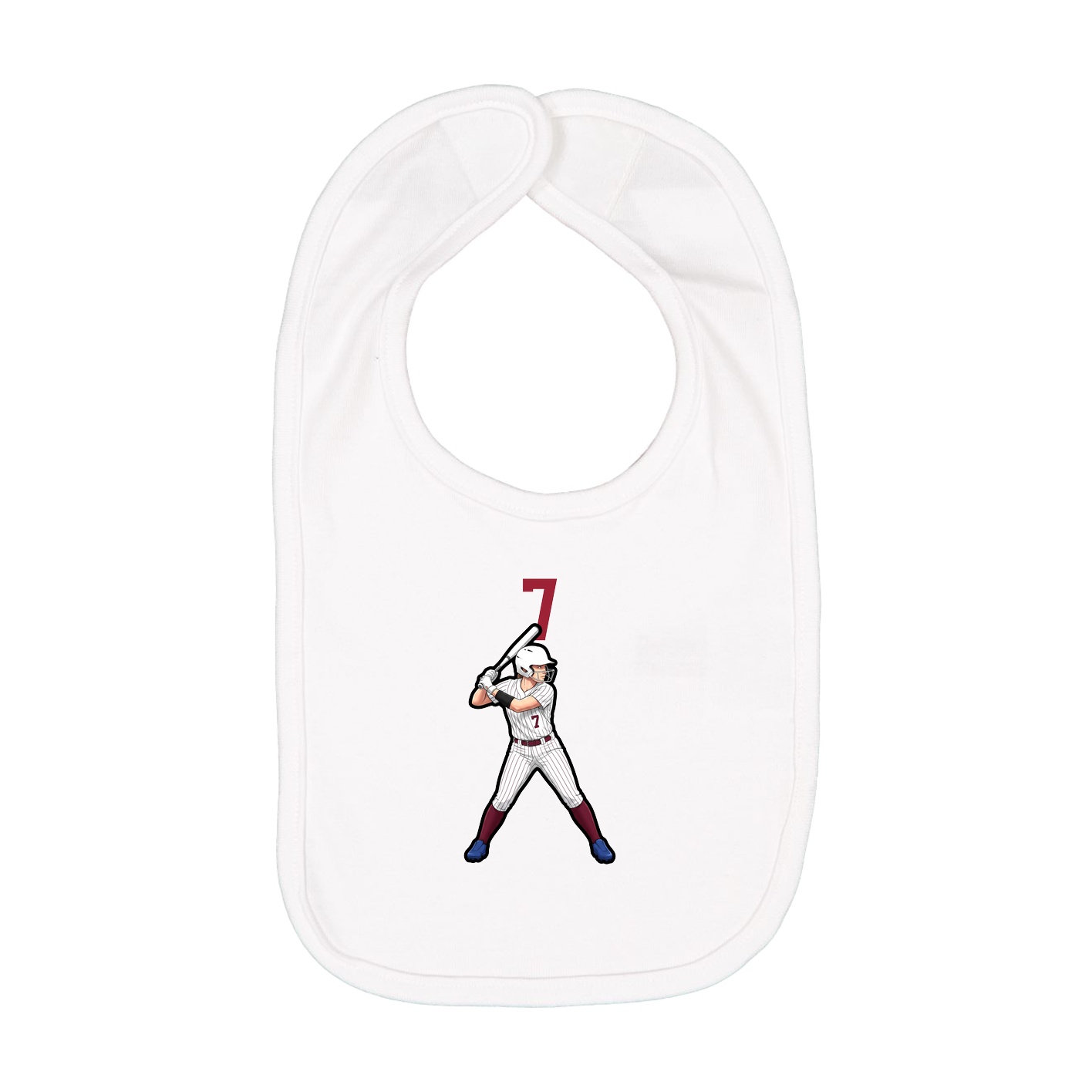 Infant Bib — Number Top in White