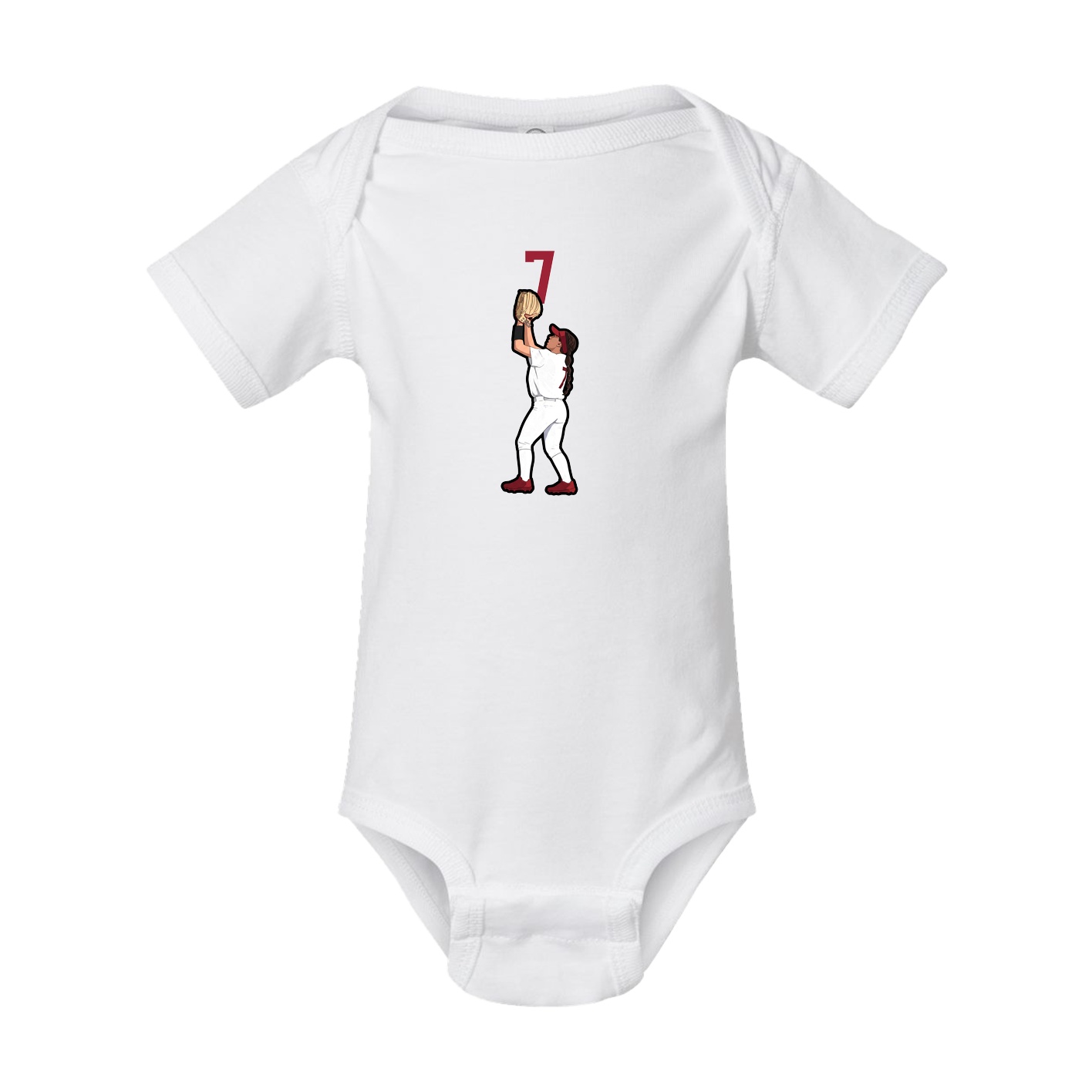 Baby Onesie — Number Top in White