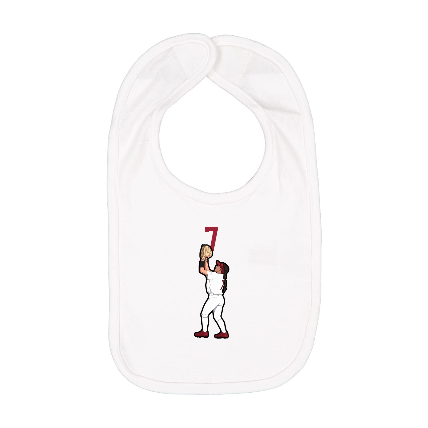 Infant Bib — Number Top in White