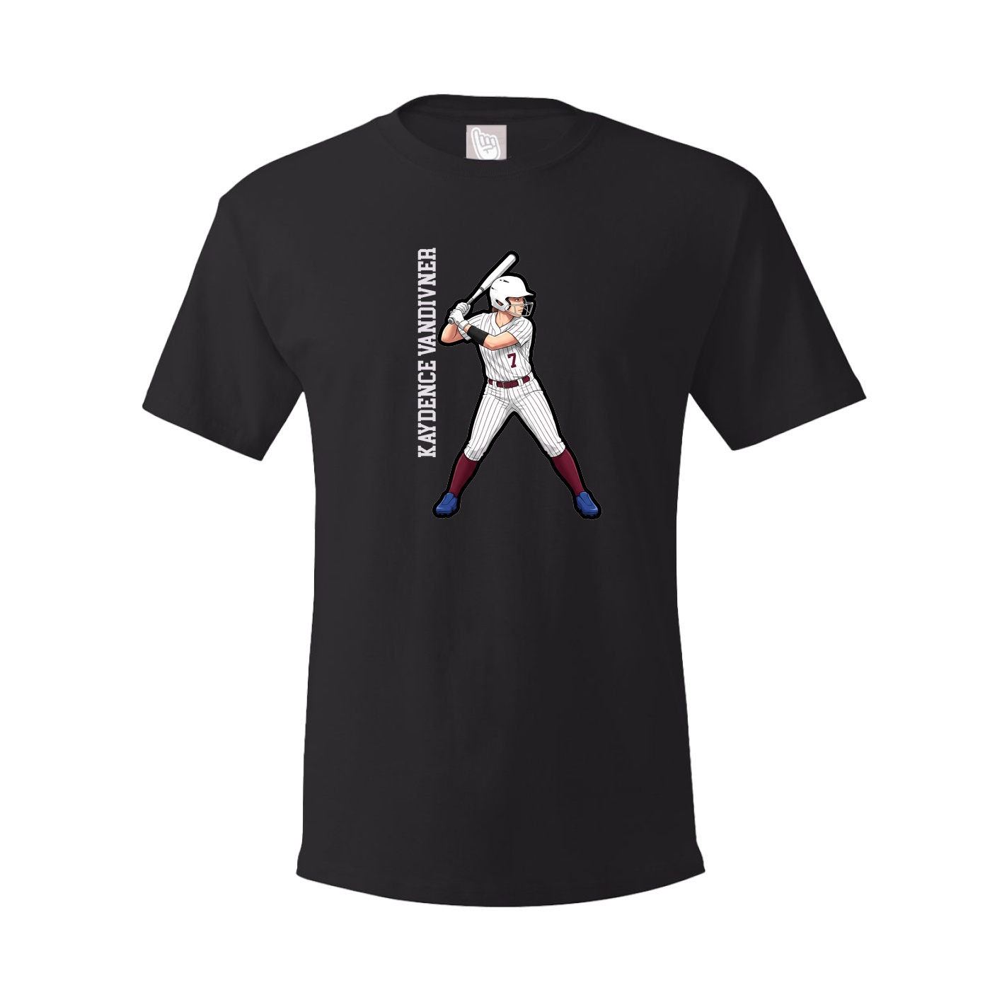 Tee — Name Vertical in Black