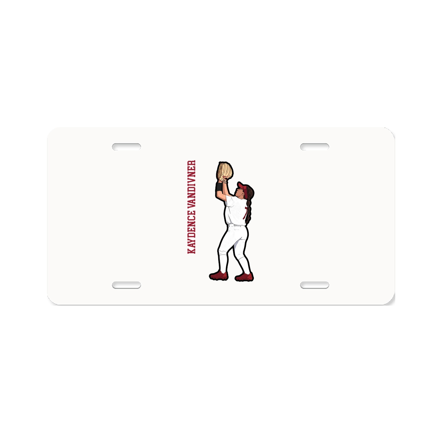 License Plate — Name Vertical in Classic