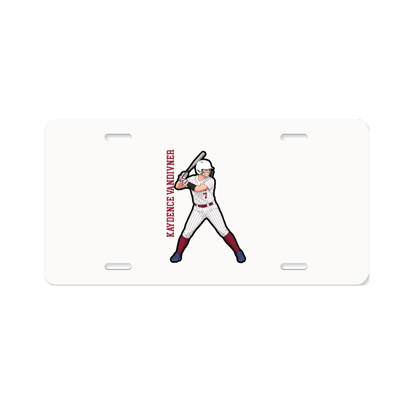 License Plate — Name Vertical in Classic