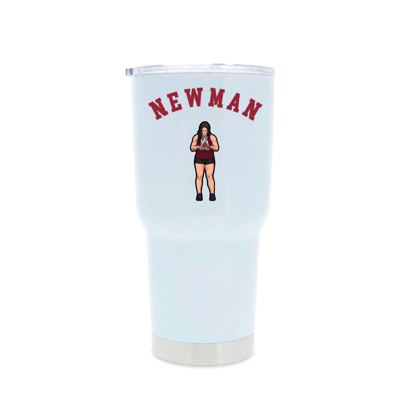 30oz Stainless Steel Tumbler — Shirsey Arch in White