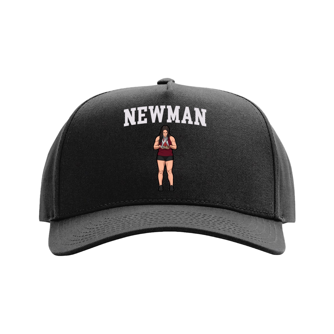 Full Fabric Five-Panel Champ Cap — Shirsey in Black