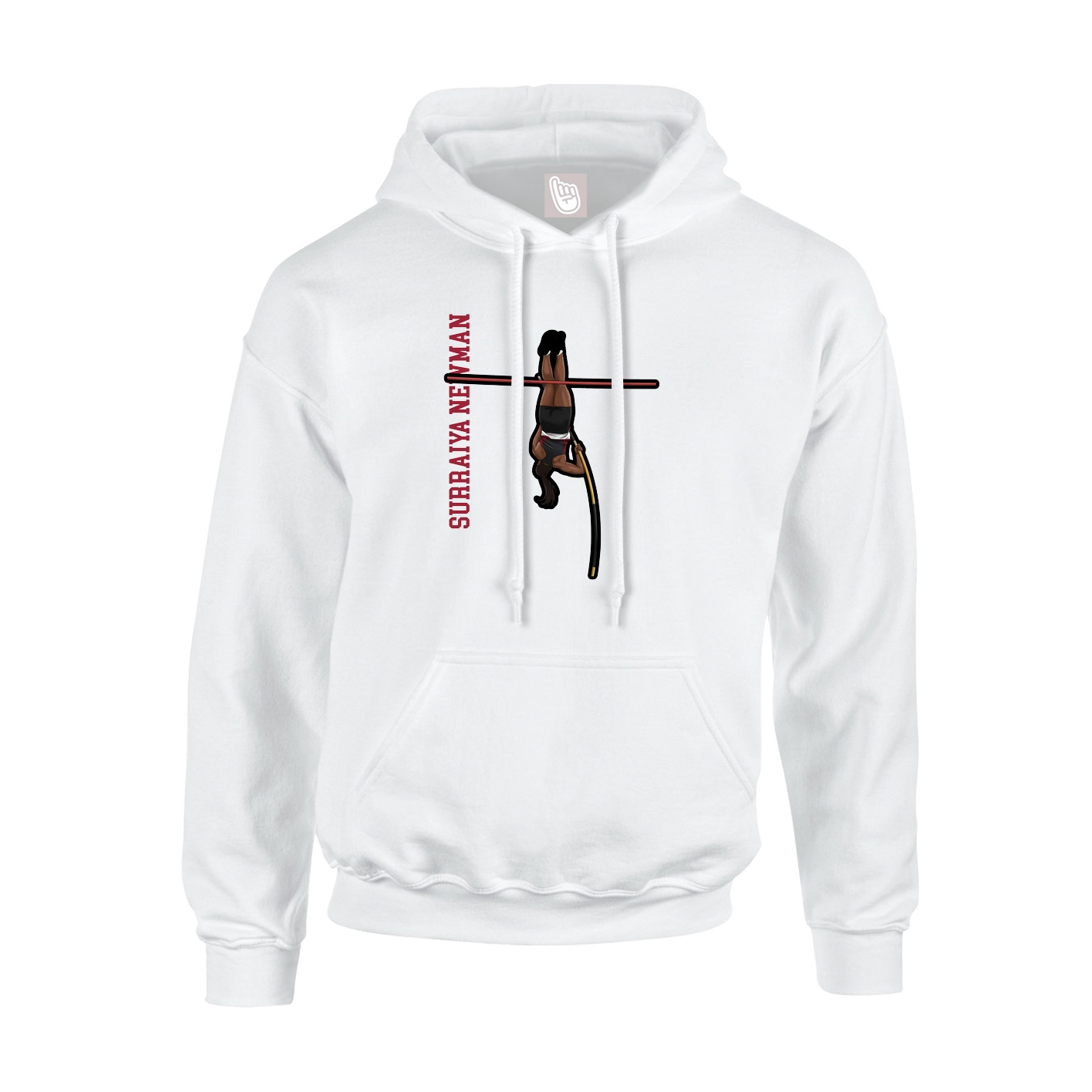 Hoodie — Name Vertical in White