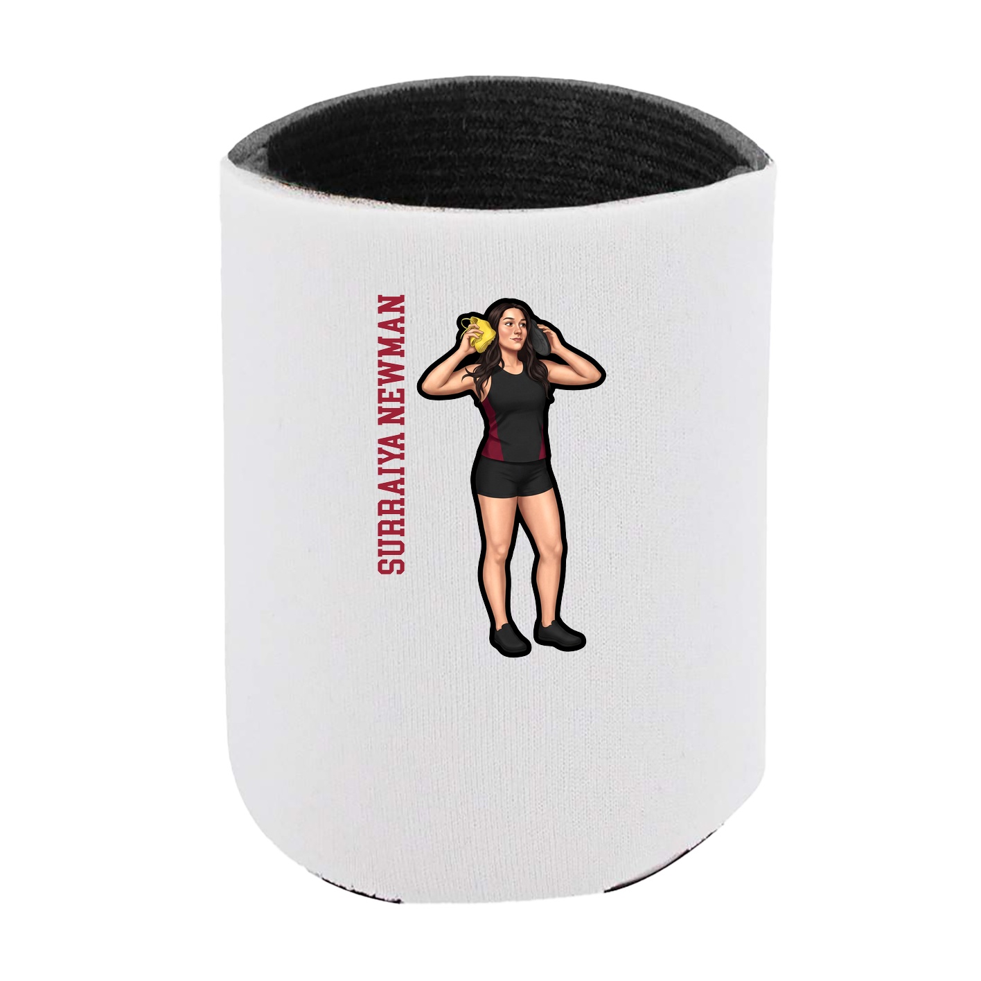 Can Holder — Name Vertical in White