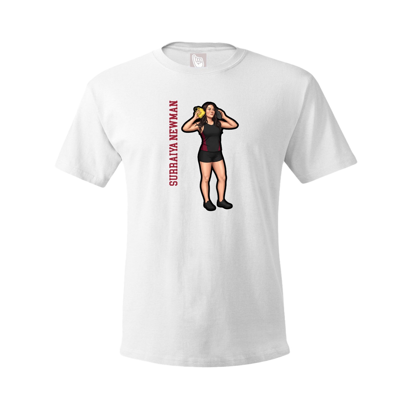 Youth Tee — Name Vertical in White