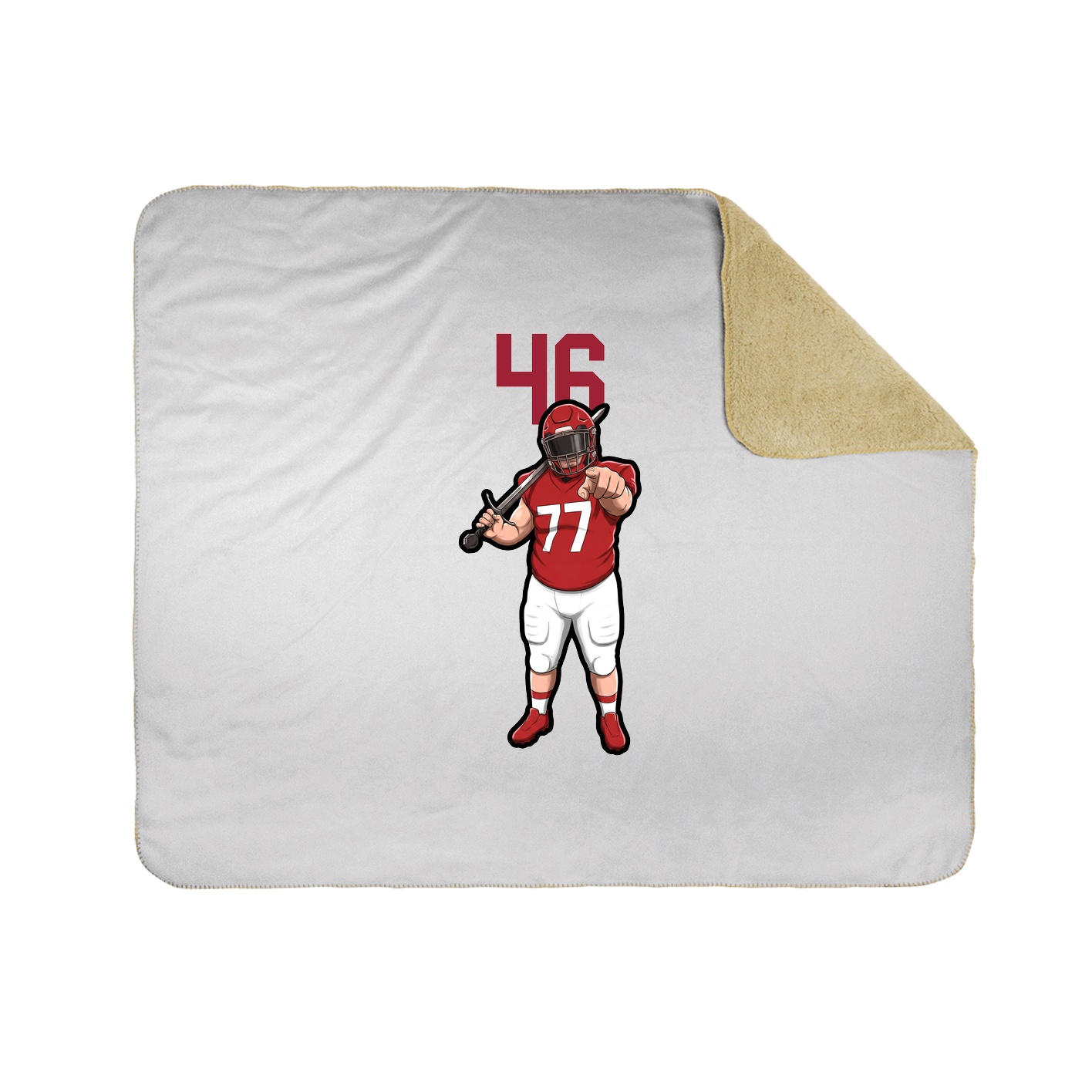Throw Blanket — Number Top in White