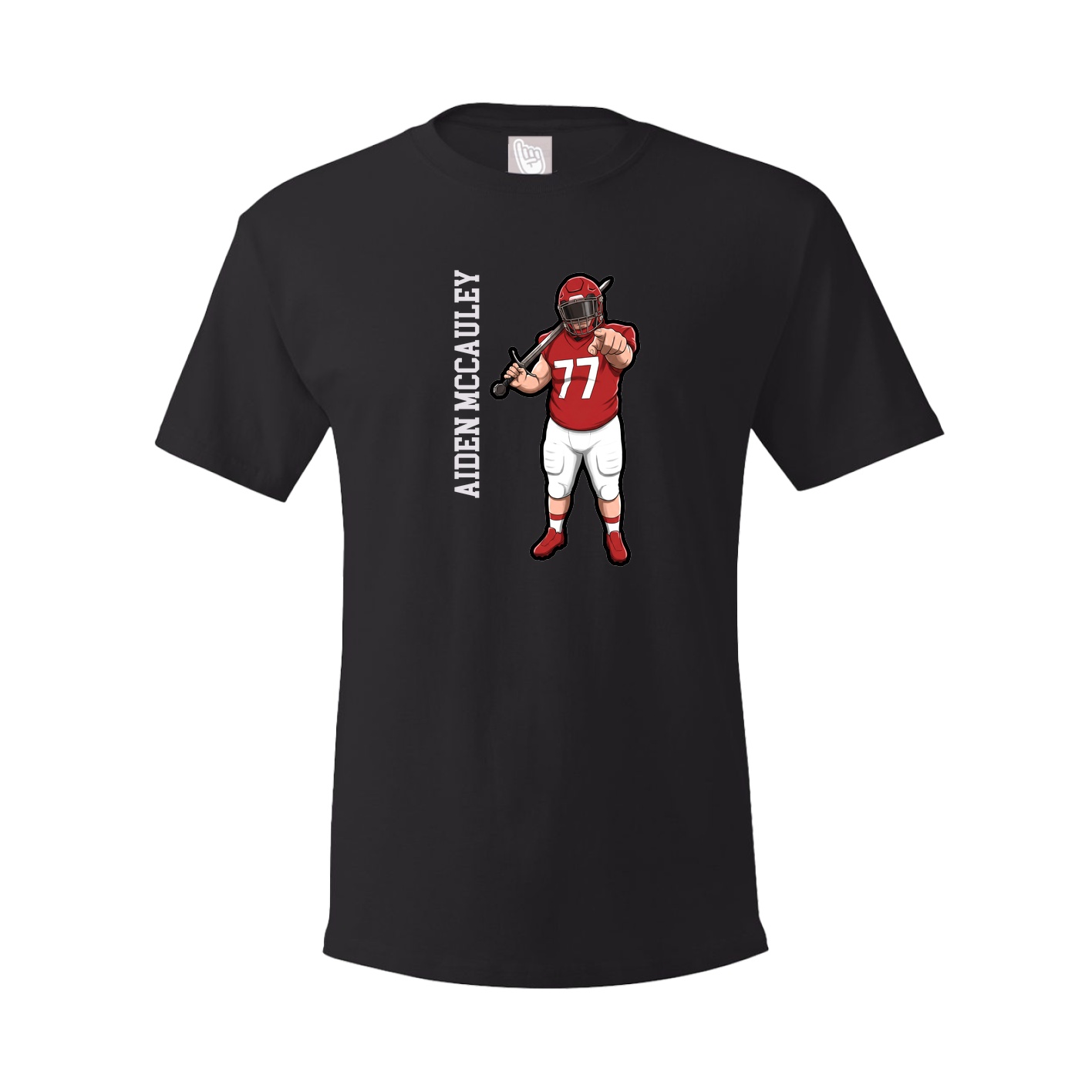 Tee — Name Vertical in Black