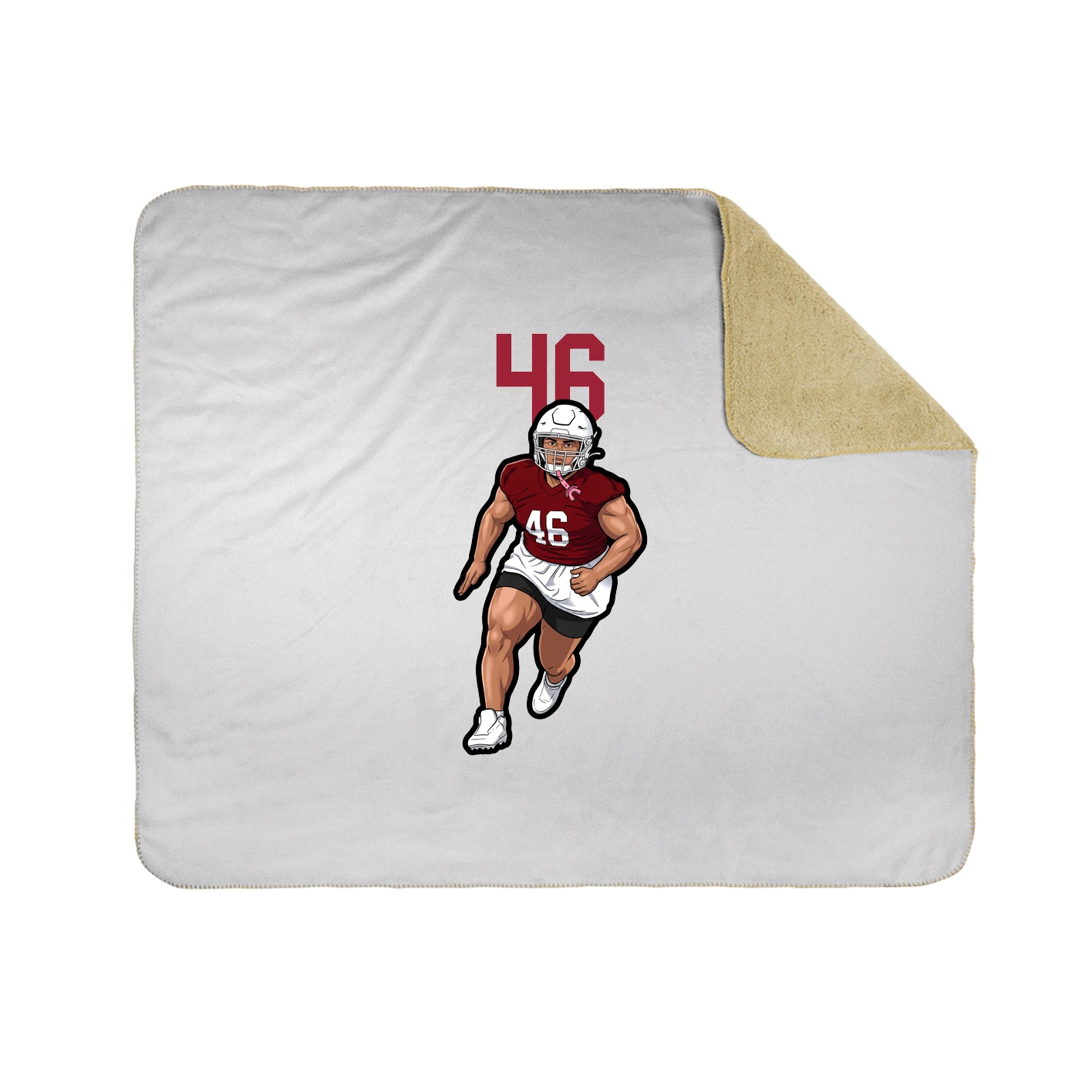 Throw Blanket — Number Top in White