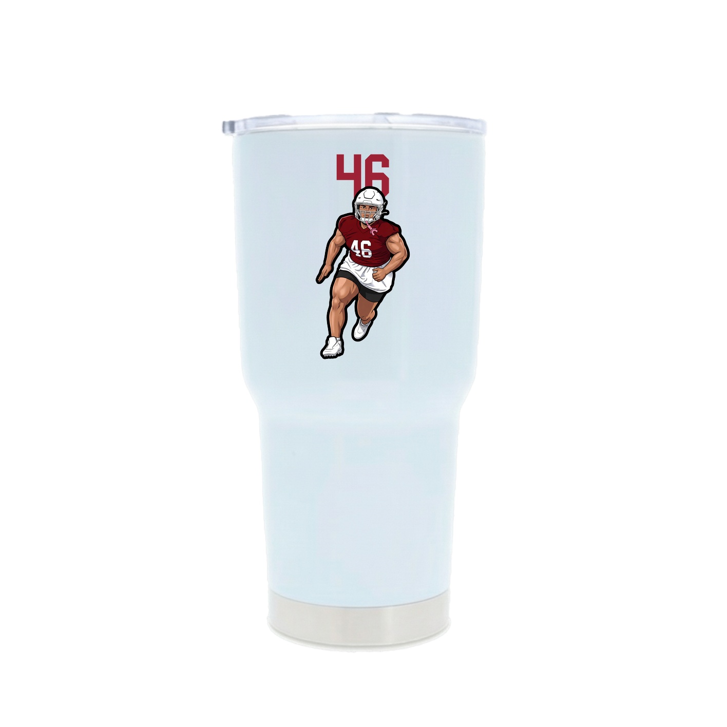 30oz Stainless Steel Tumbler — Number Top in White