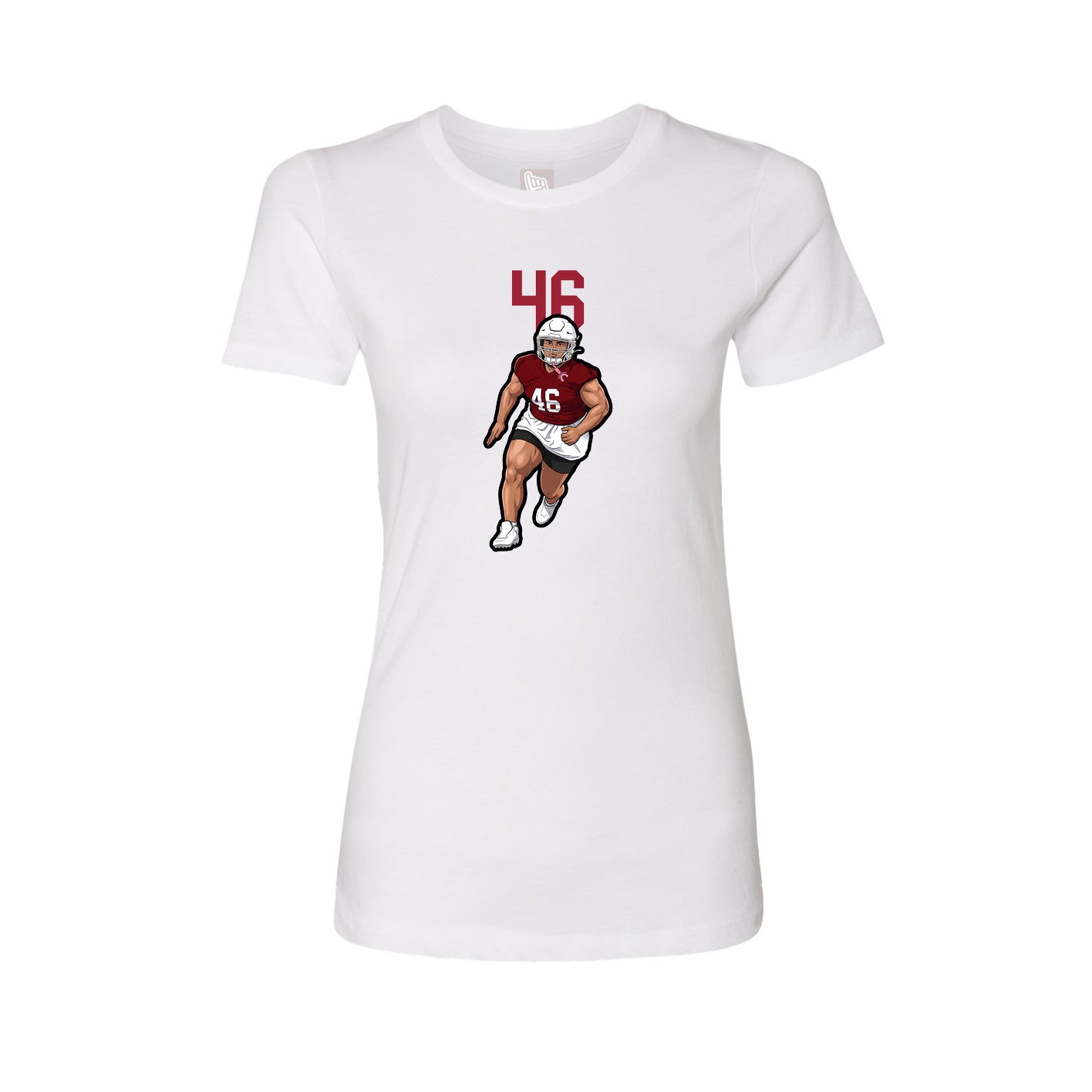 Fitted Women's Tee — Number Top in White