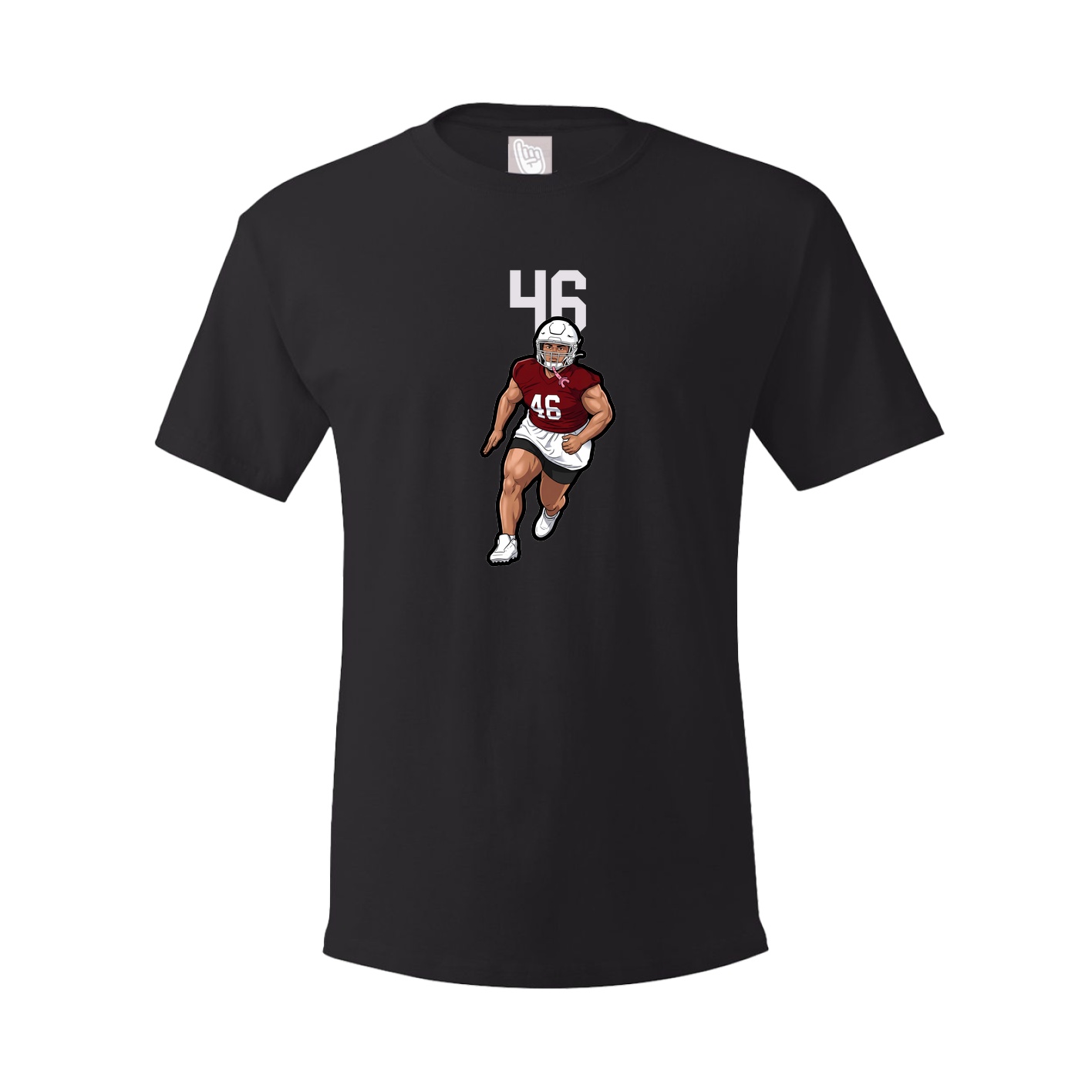 Youth Tee — Number Top in Black