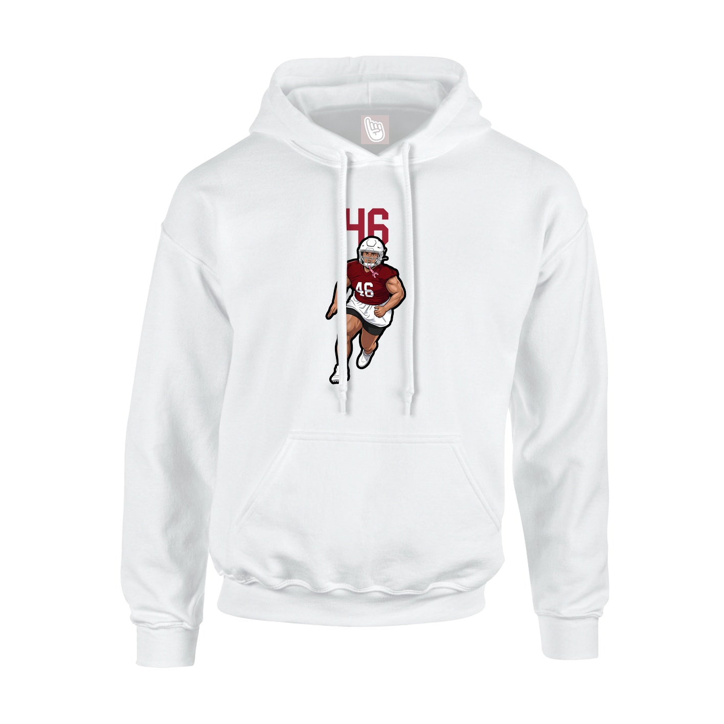 Hoodie — Number Top in White