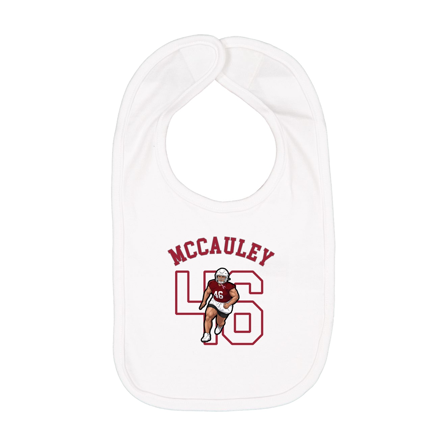 Infant Bib — Shirsey Arch in White