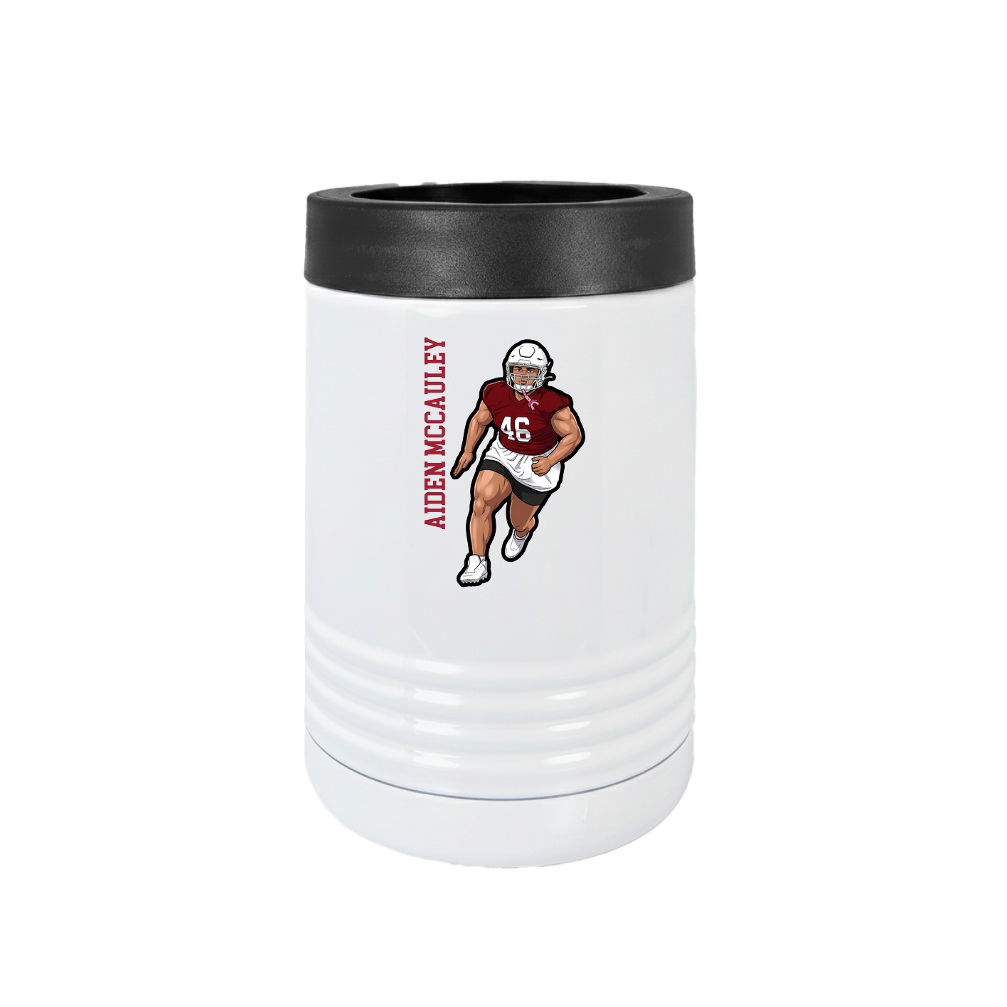 Beverage Holder — Name Vertical in White