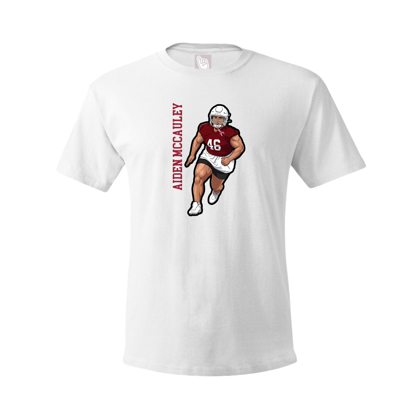 Tee — Name Vertical in White