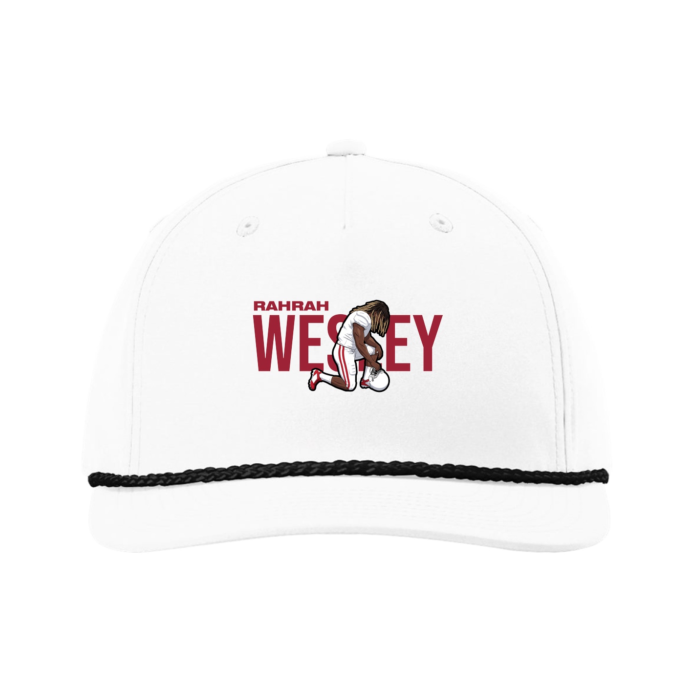Five-Panel Classic Rope Cap — Player Name in White