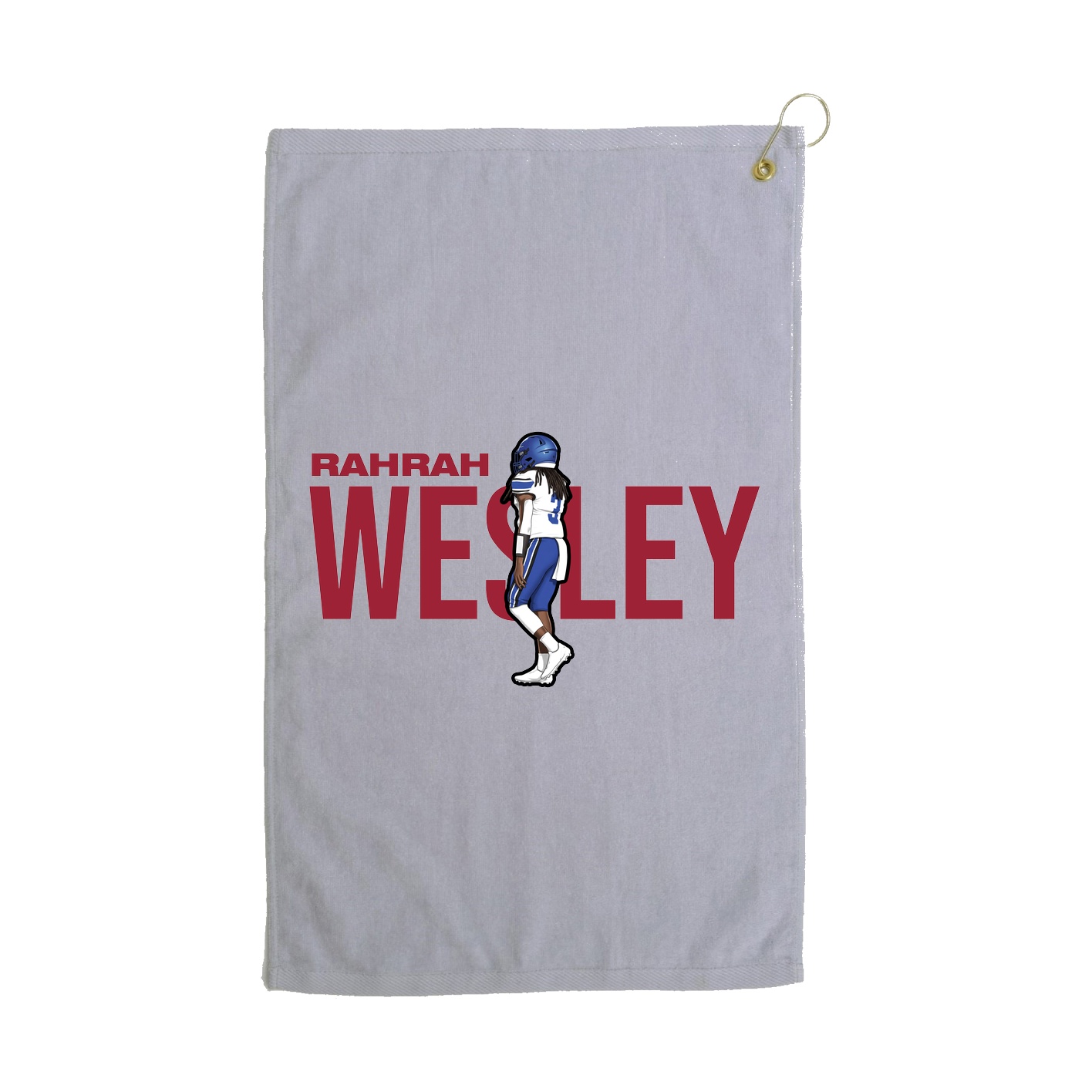 Golf Towel — Player Name in Grey