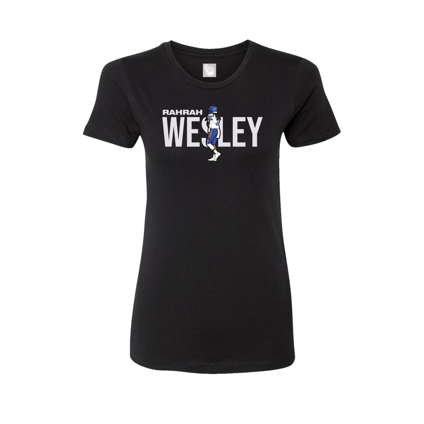 Fitted Women's Tee — Player Name in Black