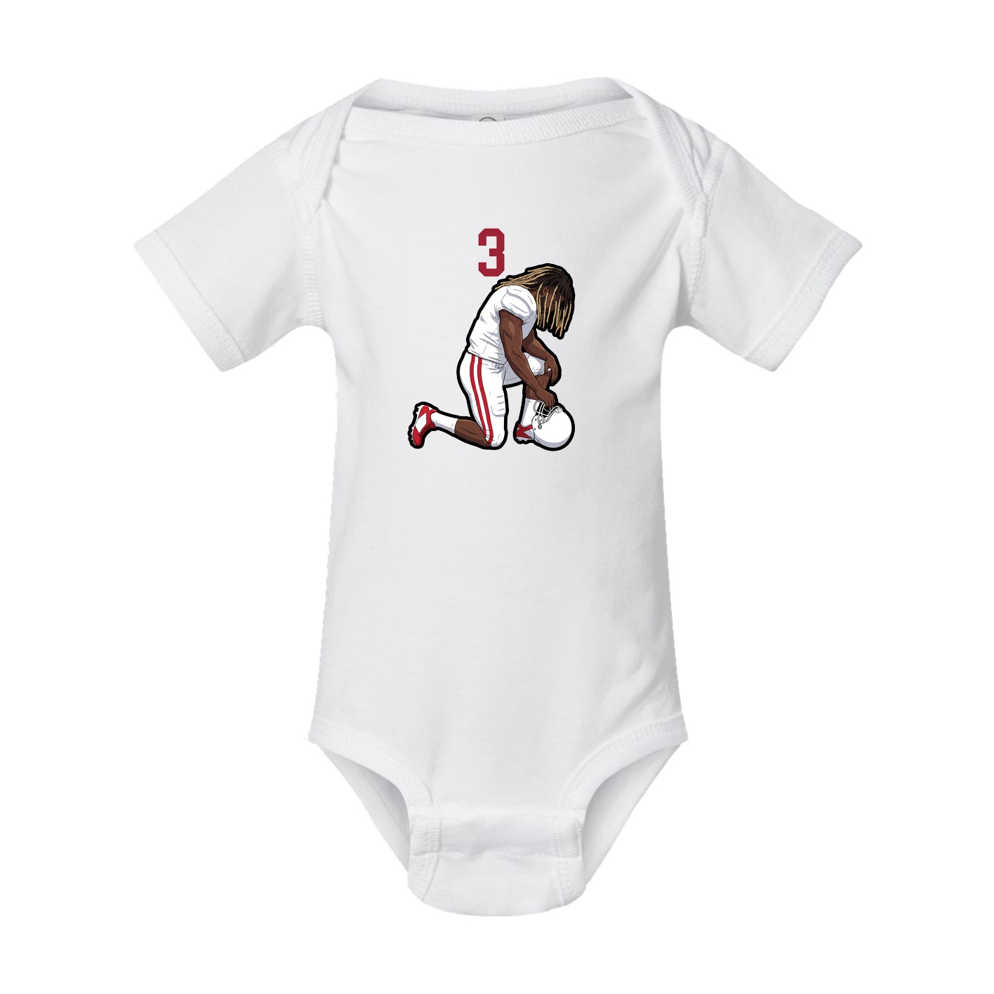 Baby Onesie — Number Top in White